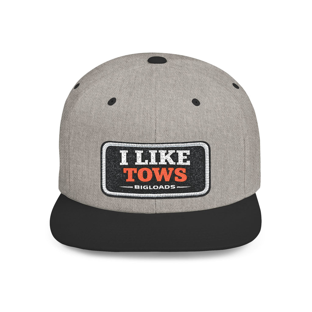 I Like Tows Flat Bill Snapback Hat